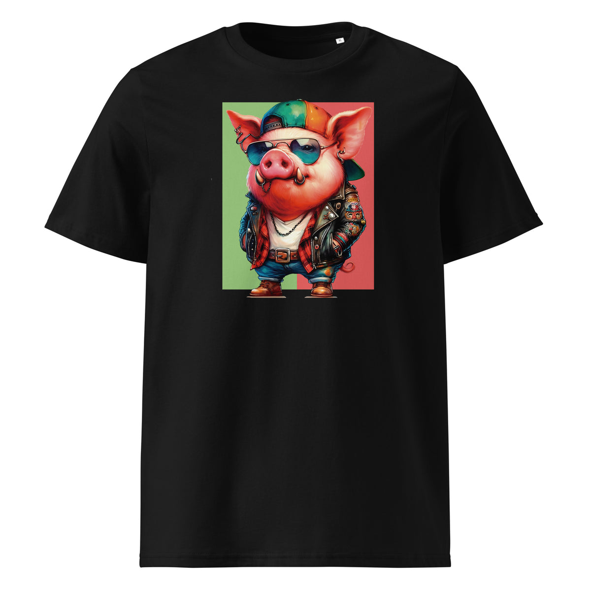 Camiseta orgánica cerdo hipster - ALLDesigns