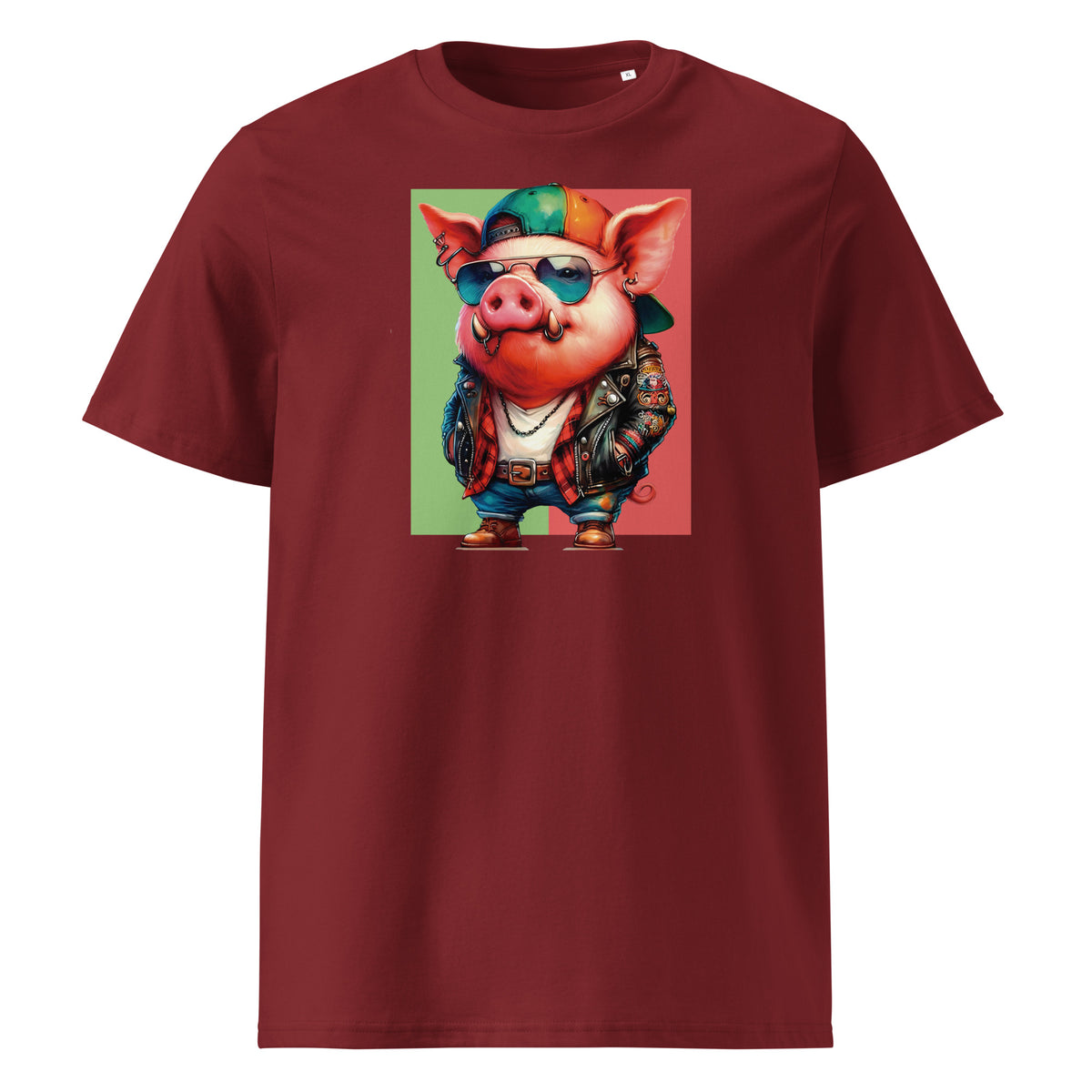 Camiseta orgánica cerdo hipster - ALLDesigns