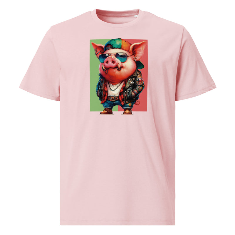 Camiseta orgánica cerdo hipster - ALLDesigns