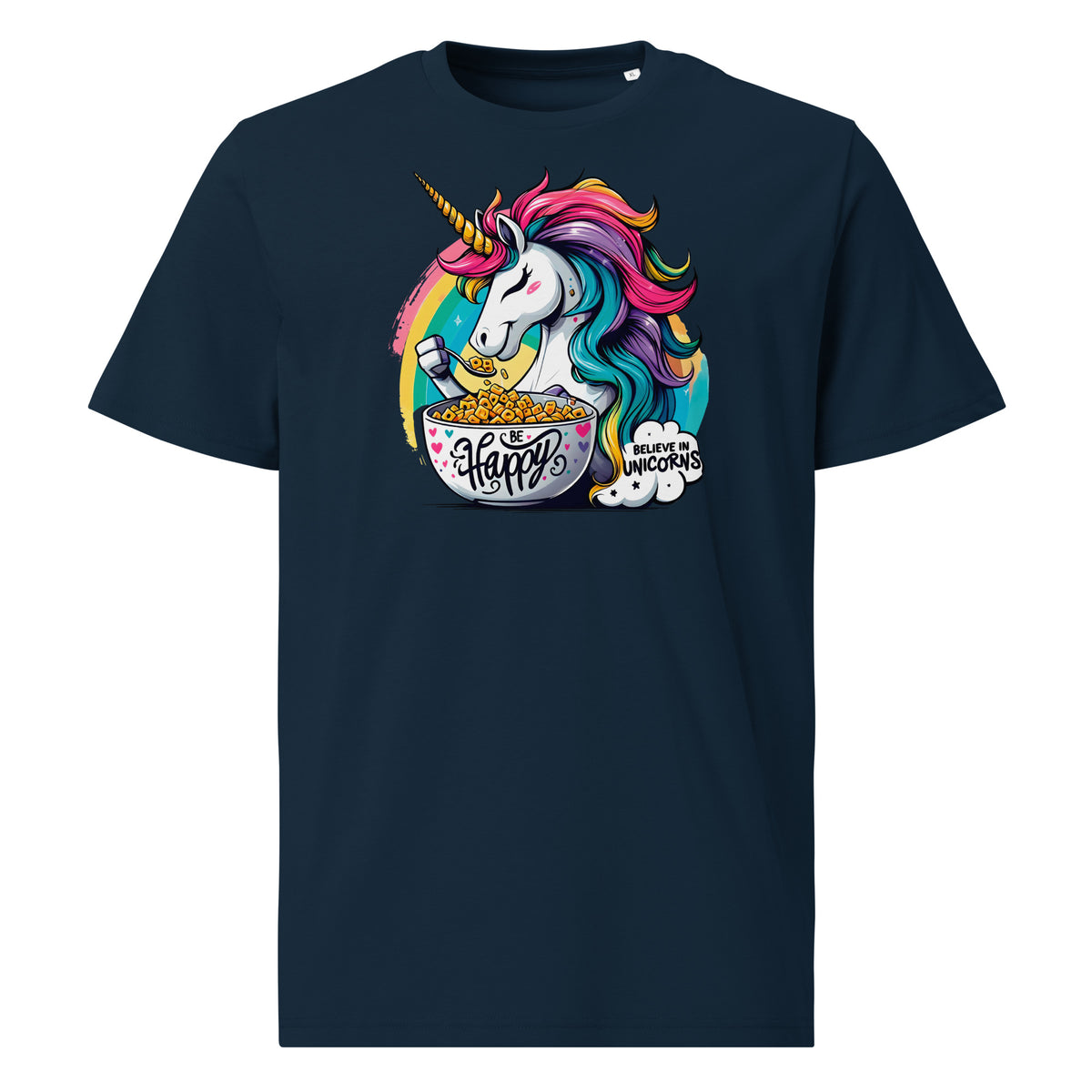 Camiseta orgánica unicornio arcoíris - ALLDesigns