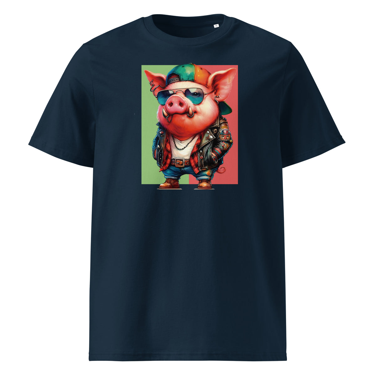 Camiseta orgánica cerdo hipster - ALLDesigns