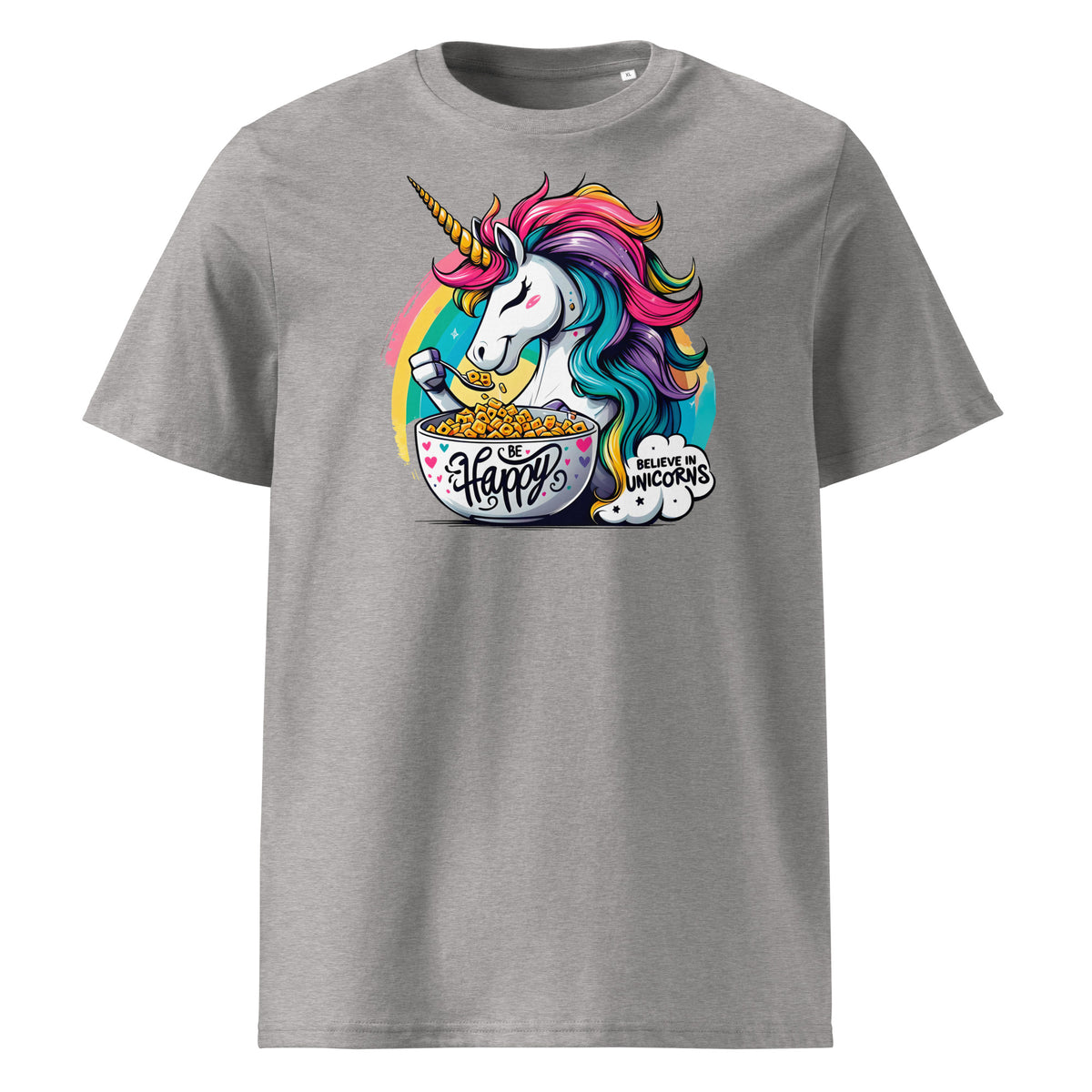 Camiseta orgánica unicornio arcoíris - ALLDesigns