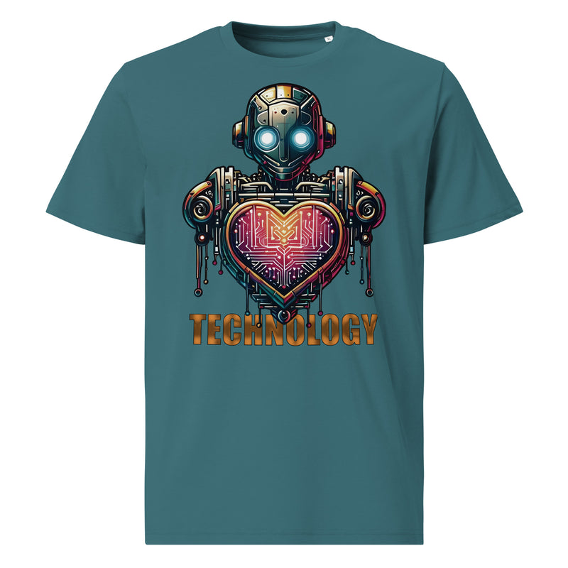 Camiseta orgánica Y2K robot corazón - ALLDesigns