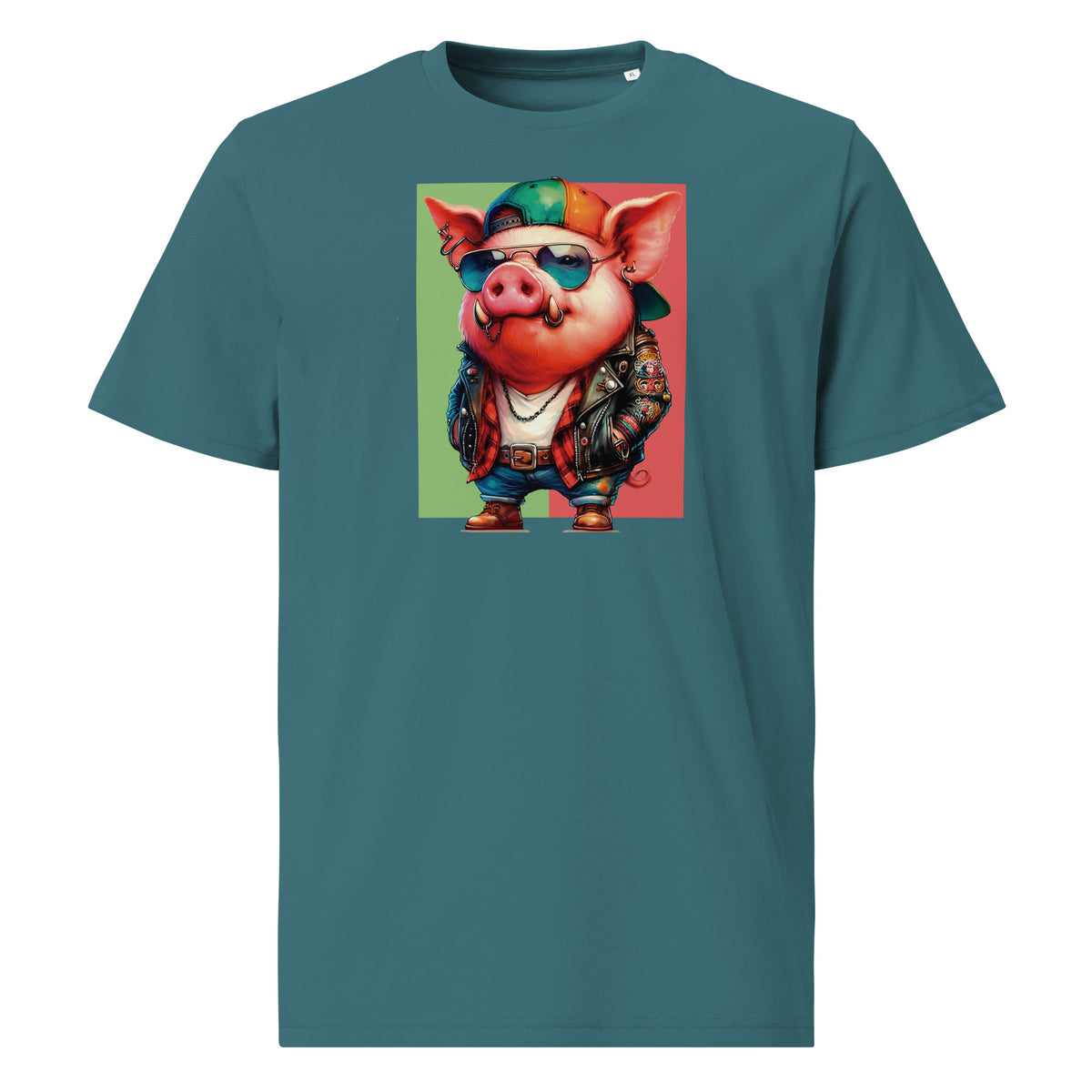 Camiseta orgánica cerdo hipster - ALLDesigns