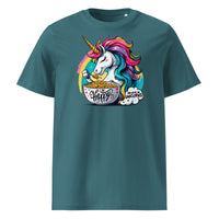 Camiseta orgánica unicornio arcoíris - ALLDesigns