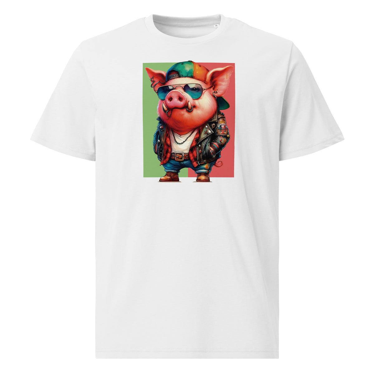 Camiseta orgánica cerdo hipster - ALLDesigns